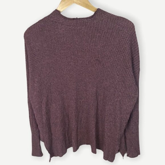 American Eagle Soft Sexy Plush Cardigan Mauve Purple Size XS Waffle Knit Sweater - Picture 4 of 9